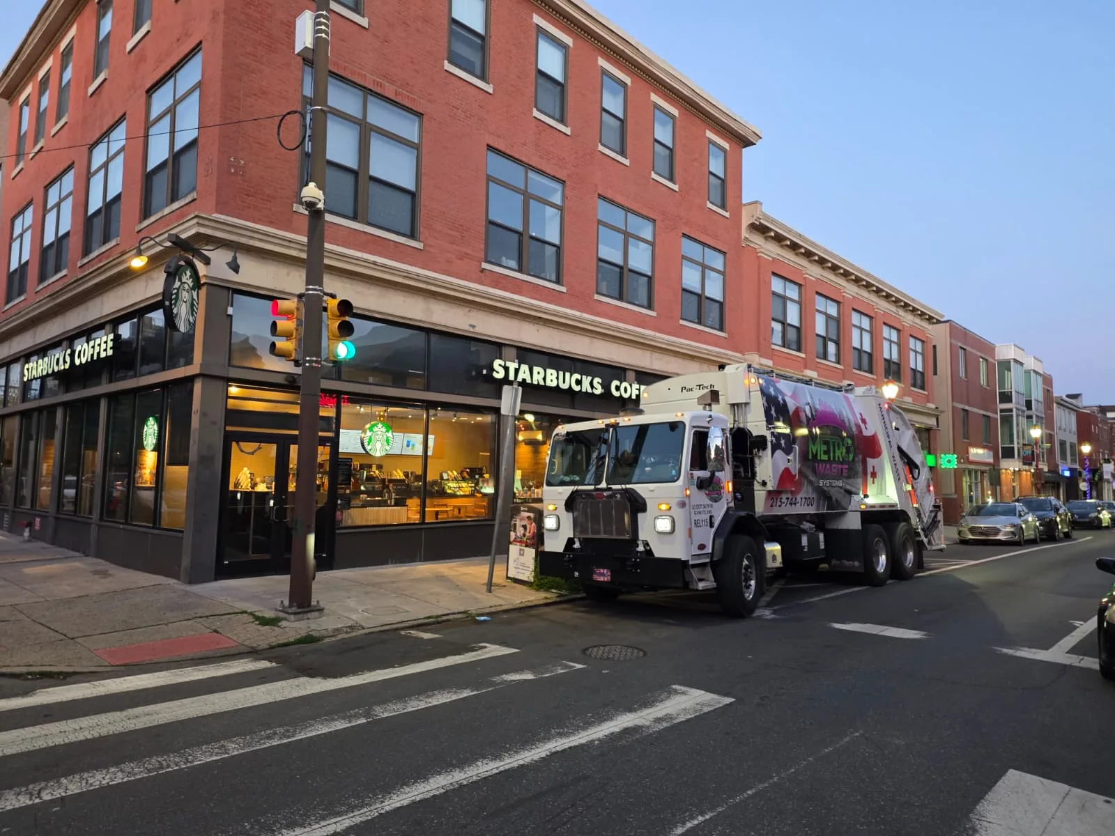 Commercial recycling and compactor service for a Philadelphia business