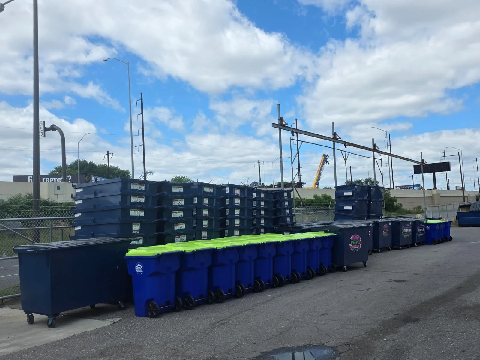 Metro Waste Solutions commercial garbage truck serving Philadelphia, PA — fleet operations photo 6 showing rear-load or front-load collection service