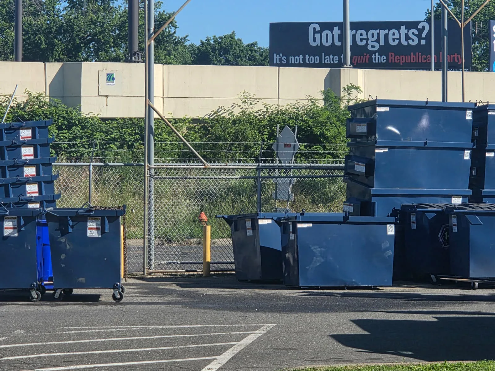 Metro Waste Solutions commercial garbage truck serving Philadelphia, PA — fleet operations photo 9 showing rear-load or front-load collection service