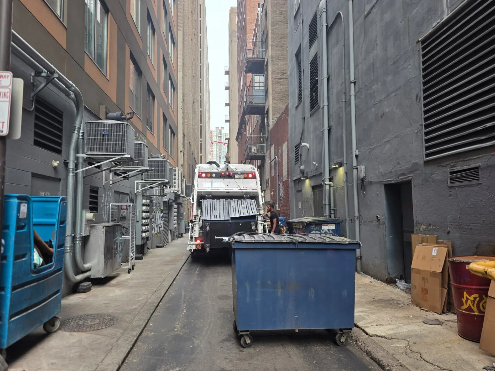 Construction debris and roll-off dumpster service at a Philadelphia area jobsite by Metro Waste Solutions — photo 1