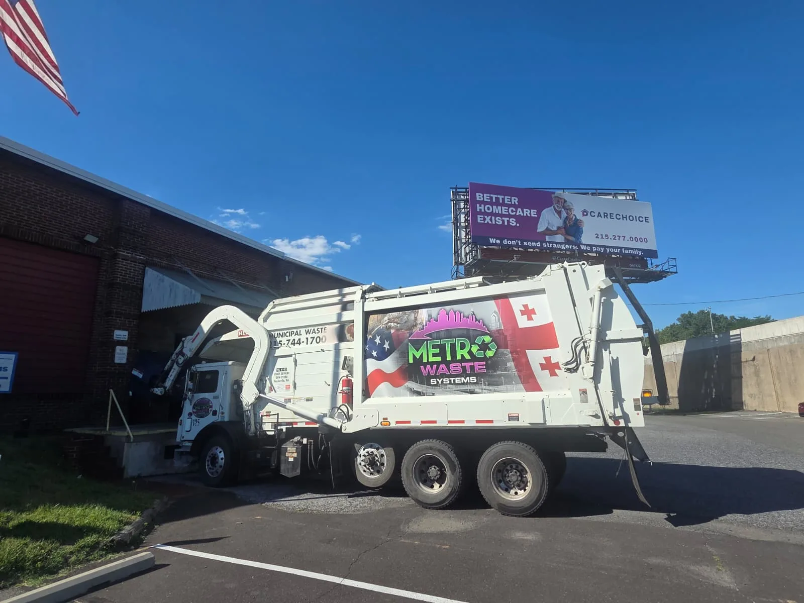 Construction debris and roll-off dumpster service at a Philadelphia area jobsite by Metro Waste Solutions — photo 3