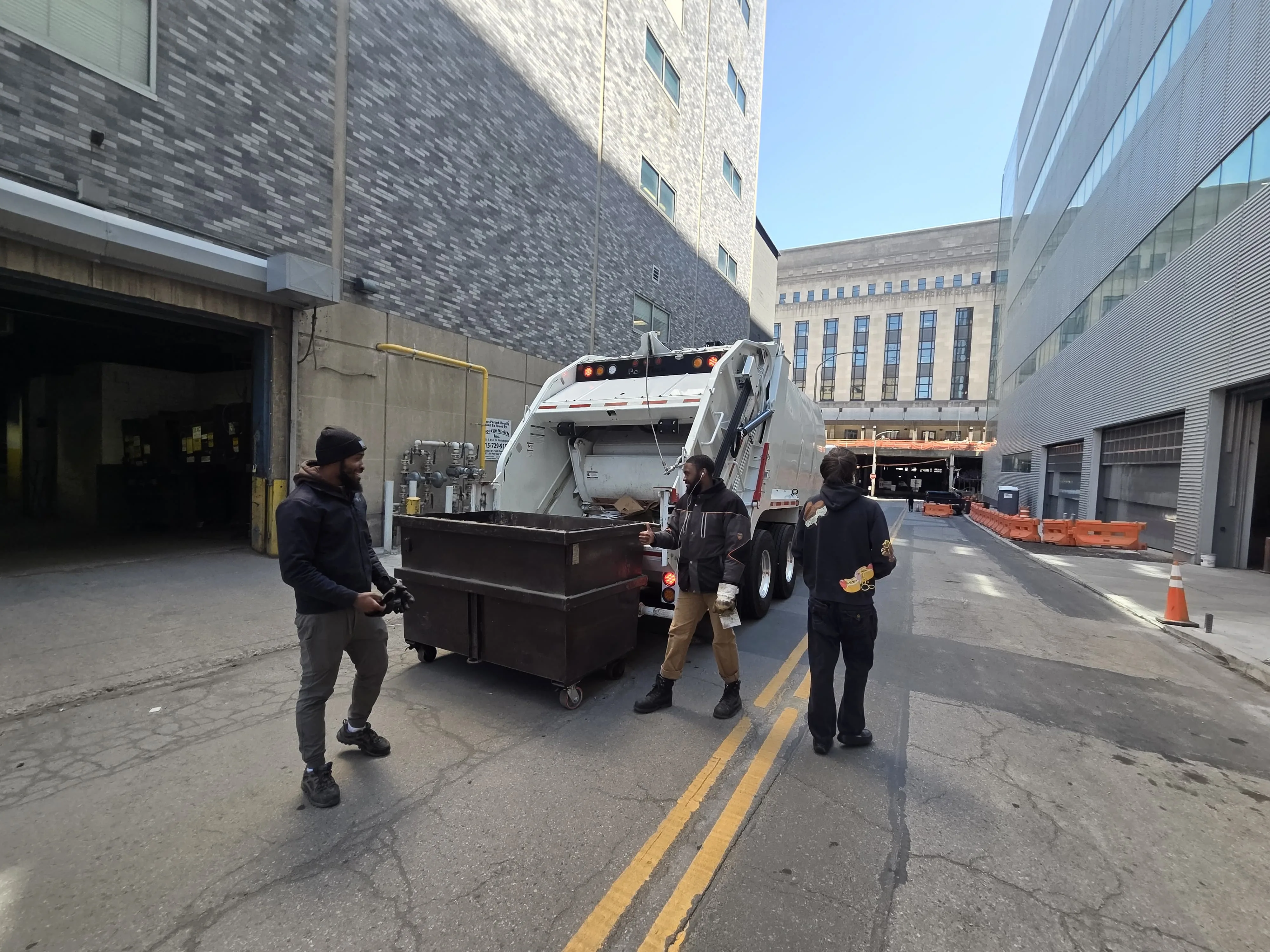 Construction debris and roll-off dumpster service at a Philadelphia area jobsite by Metro Waste Solutions — photo 11