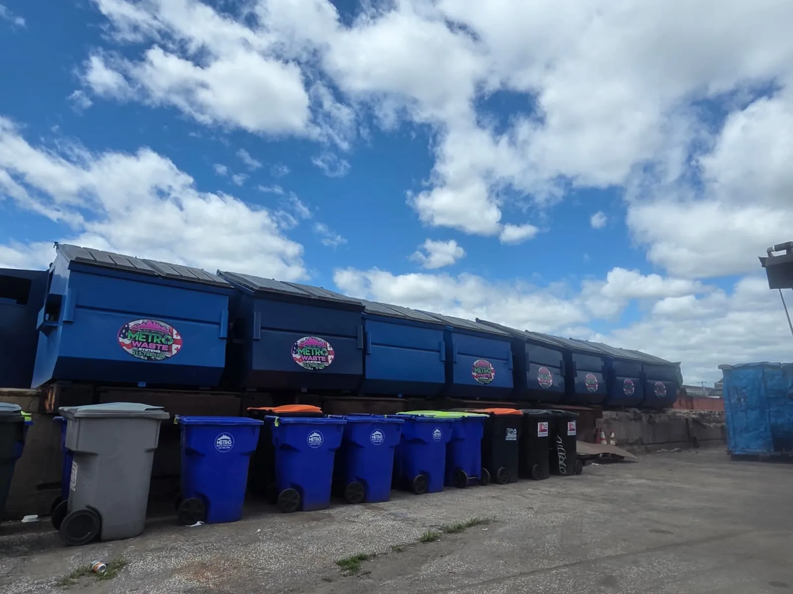 Inside Metro Waste Solutions fleet maintenance facility — commercial garbage trucks serviced for Philadelphia metro routes — photo 5