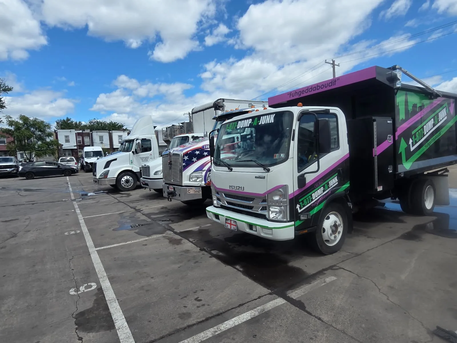 Inside Metro Waste Solutions fleet maintenance facility — commercial garbage trucks serviced for Philadelphia metro routes — photo 6