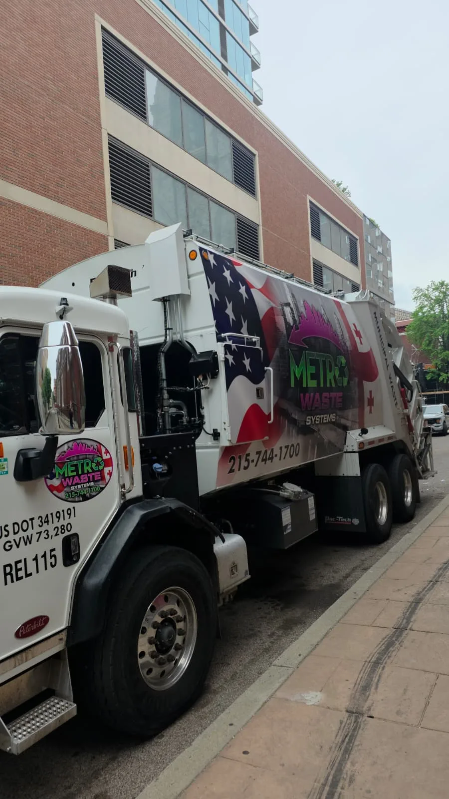 Inside Metro Waste Solutions fleet maintenance facility — commercial garbage trucks serviced for Philadelphia metro routes — photo 10