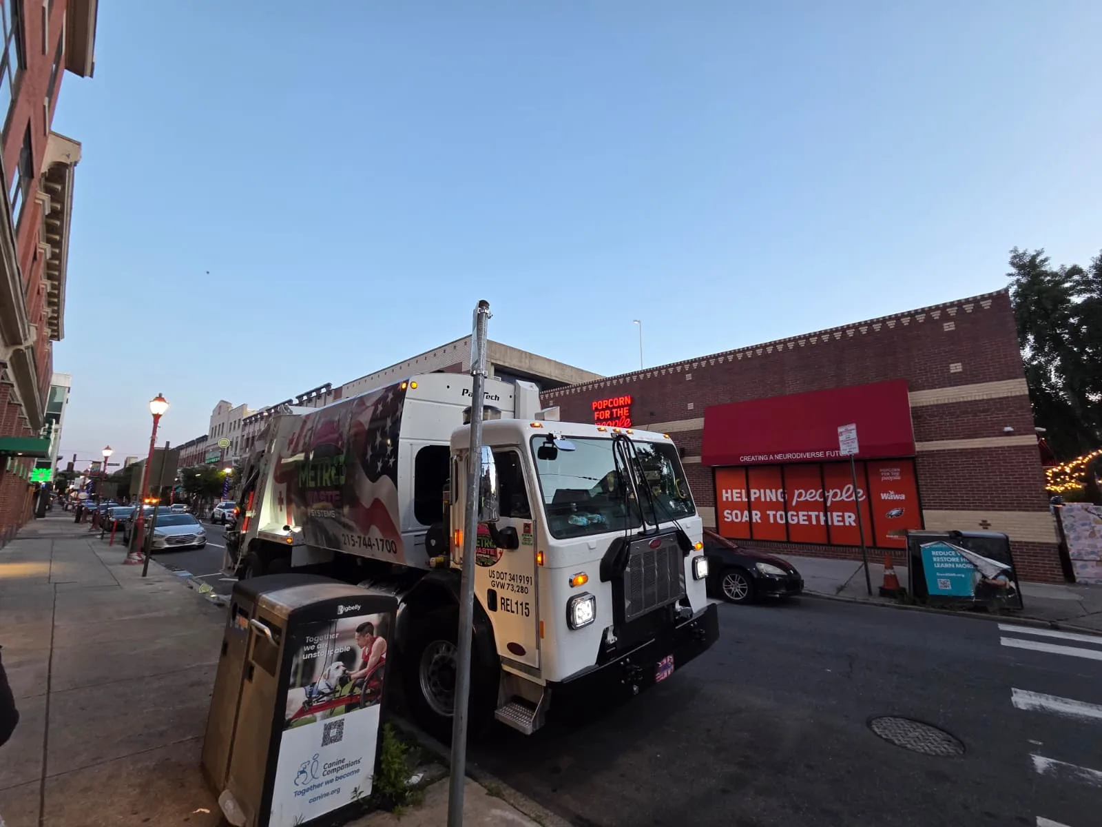 Inside Metro Waste Solutions fleet maintenance facility — commercial garbage trucks serviced for Philadelphia metro routes — photo 13