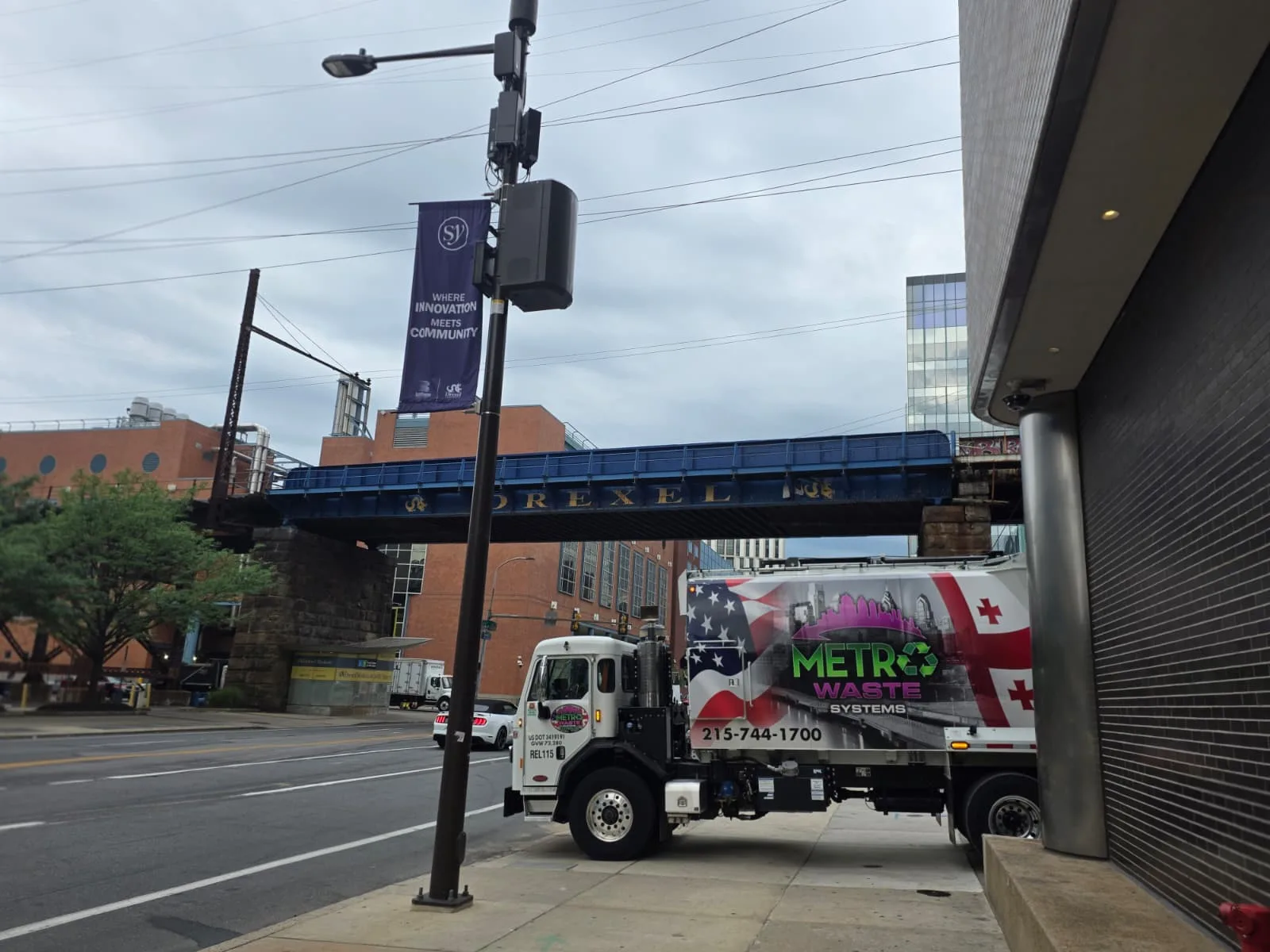 Metro Waste Solutions commercial waste fleet and yard operations in Philadelphia — trucks, containers and dispatch photo 2