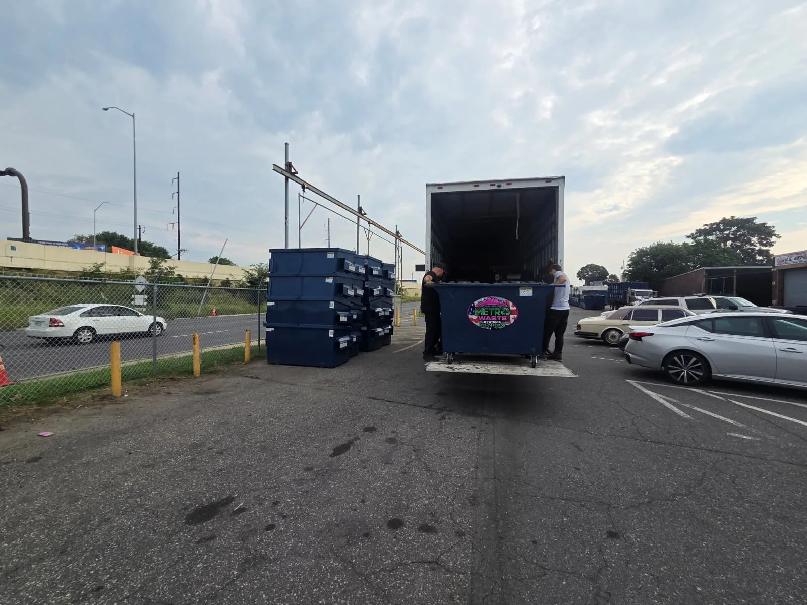 Metro Waste Solutions rear-load collection in the Philadelphia metro area — real fleet photo 11
