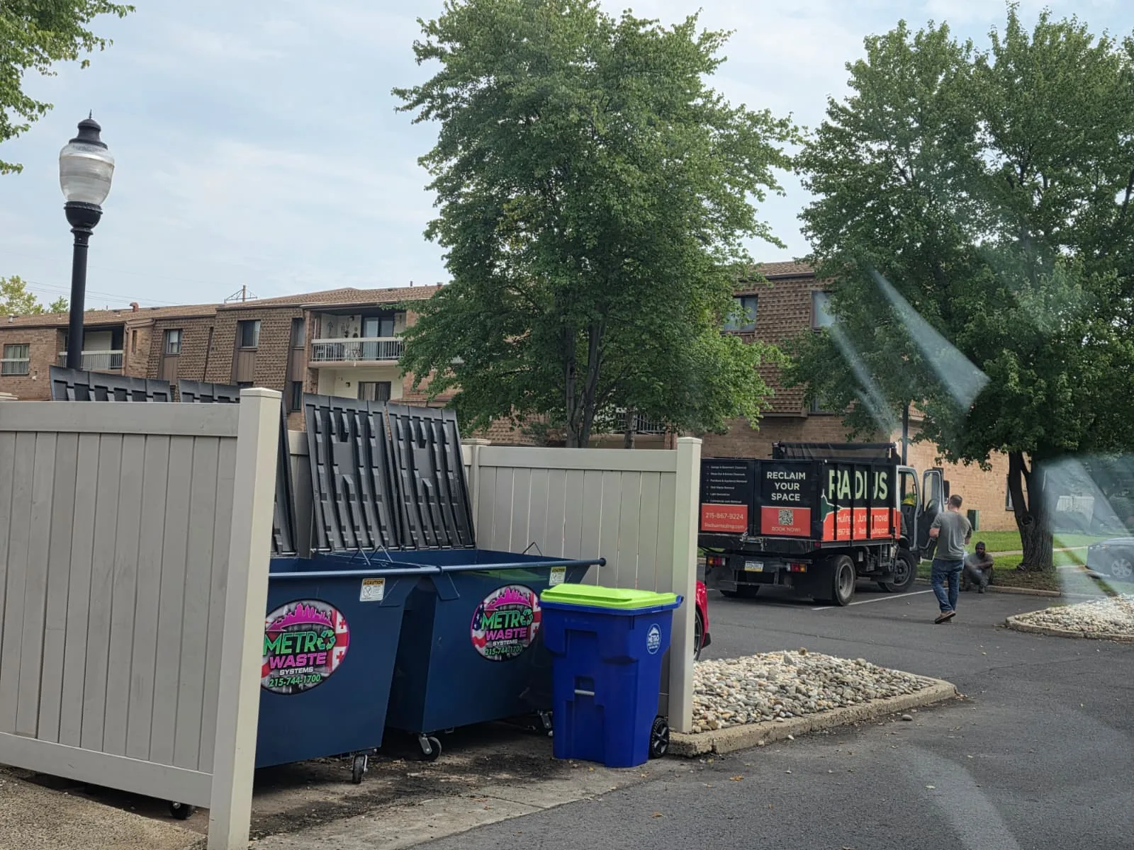 Metro Waste Solutions rear-load collection in the Philadelphia metro area — real fleet photo 12