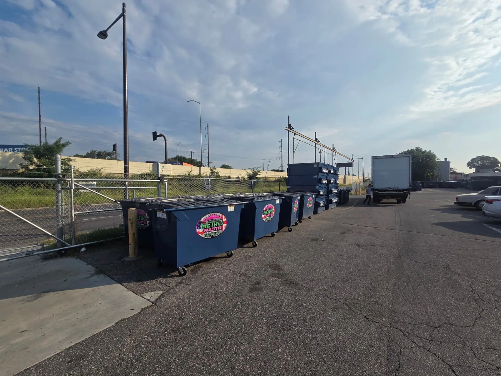 Metro Waste Solutions rear-load collection in the Philadelphia metro area — real fleet photo 13