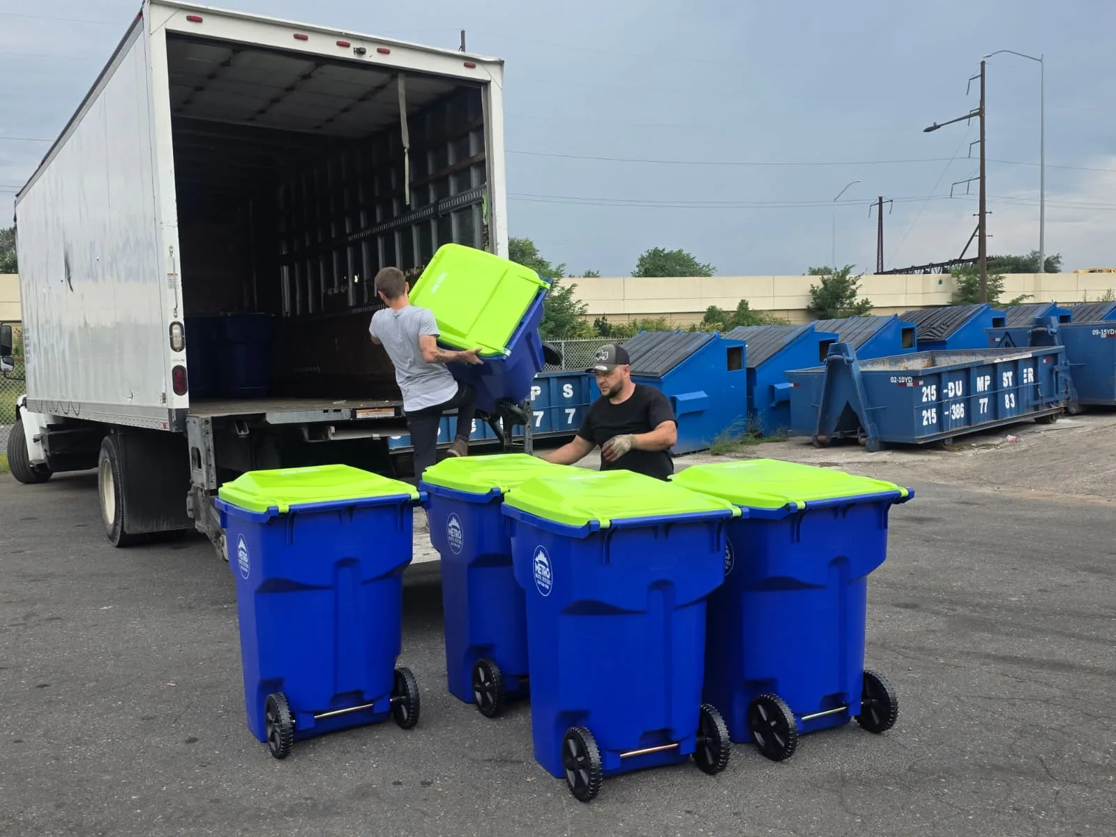 Metro Waste Solutions rear-load collection in the Philadelphia metro area — real fleet photo 21