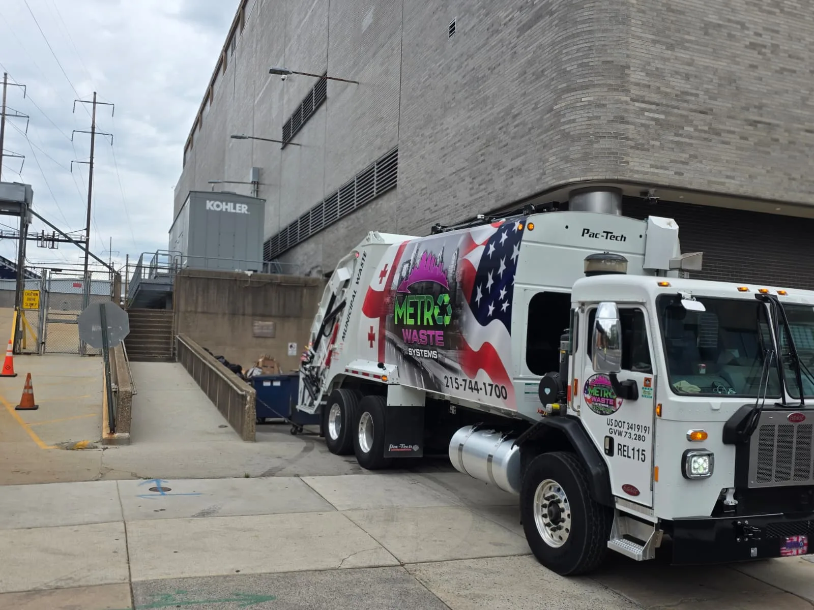 After-hours waste collection at a commercial property