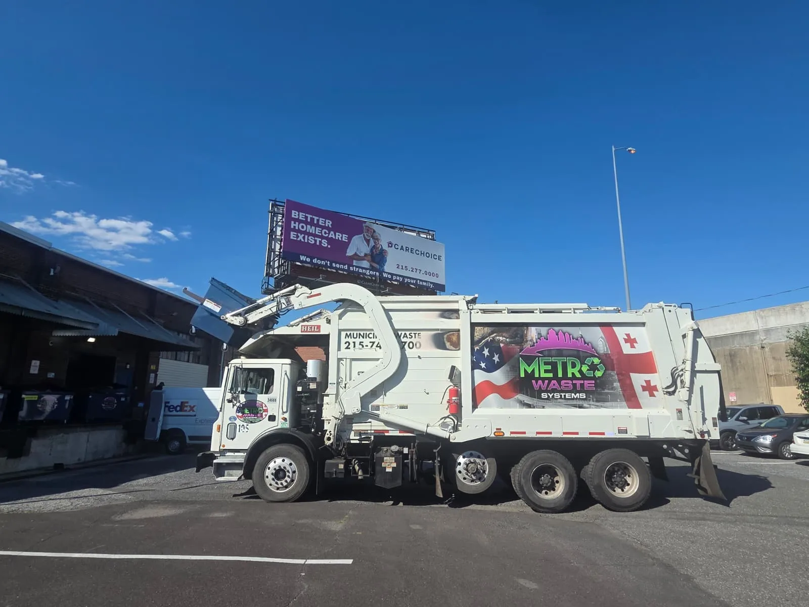 Commercial recycling and cardboard collection operations by Metro Waste Solutions serving Philadelphia businesses — photo 3