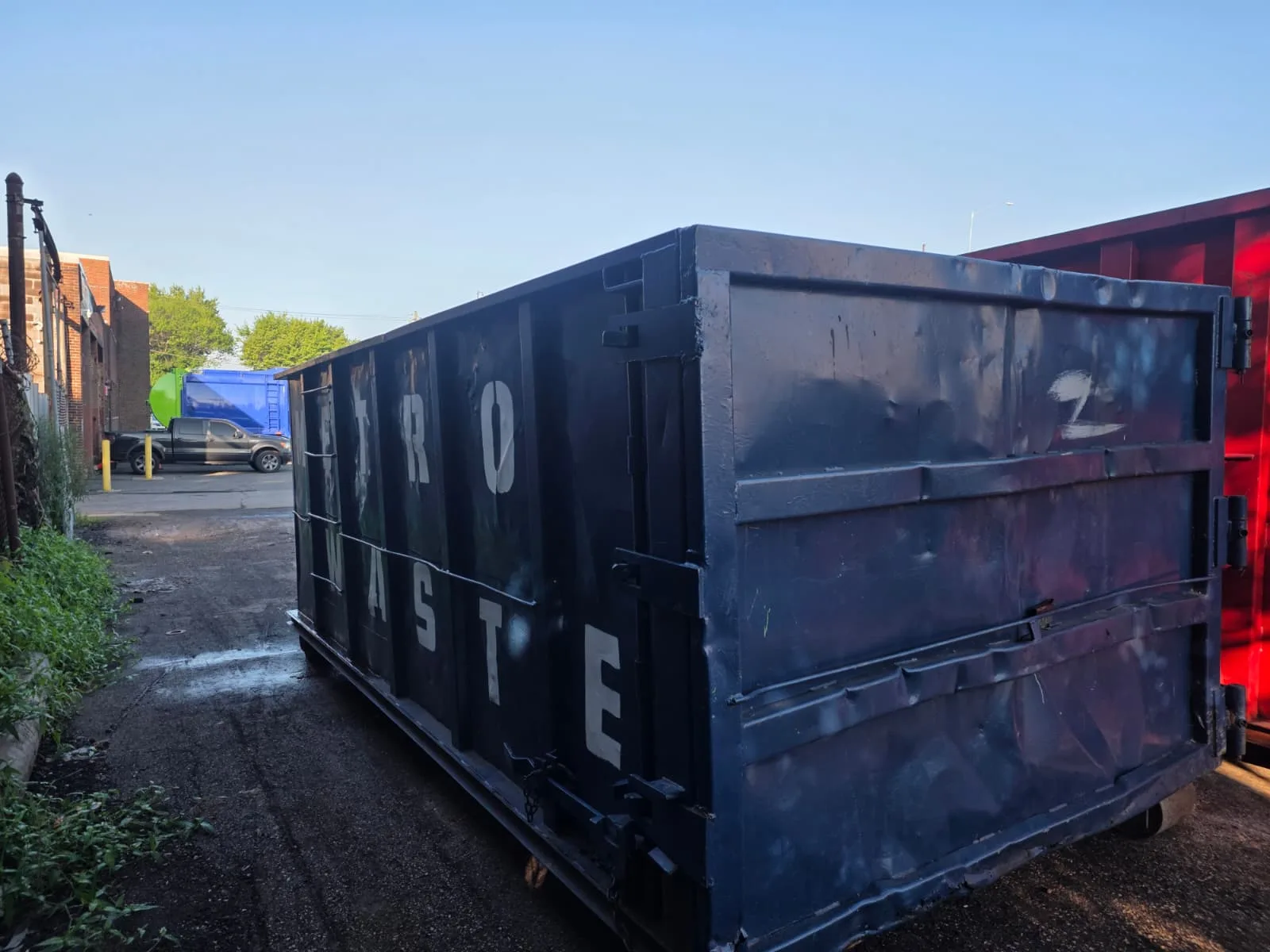 Metro Waste Solutions roll-off delivery in the Philadelphia metro area — real fleet photo 15