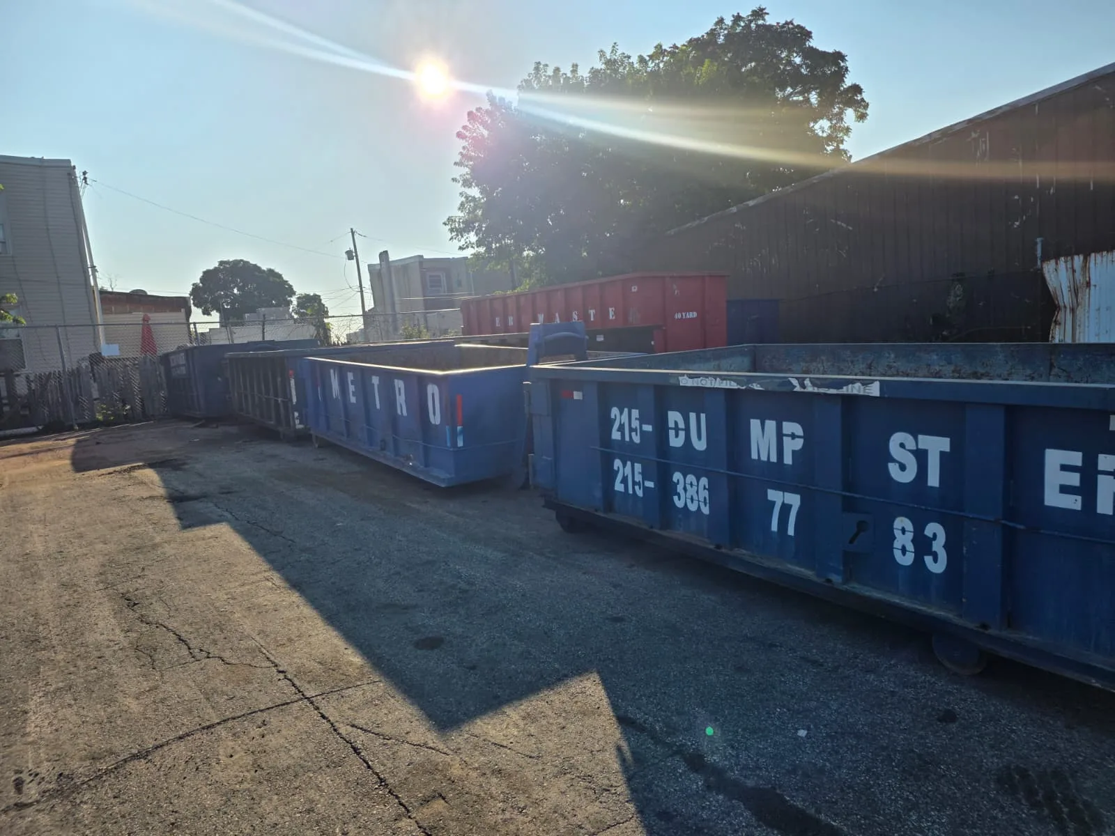Metro Waste Solutions roll-off delivery in the Philadelphia metro area — real fleet photo 17