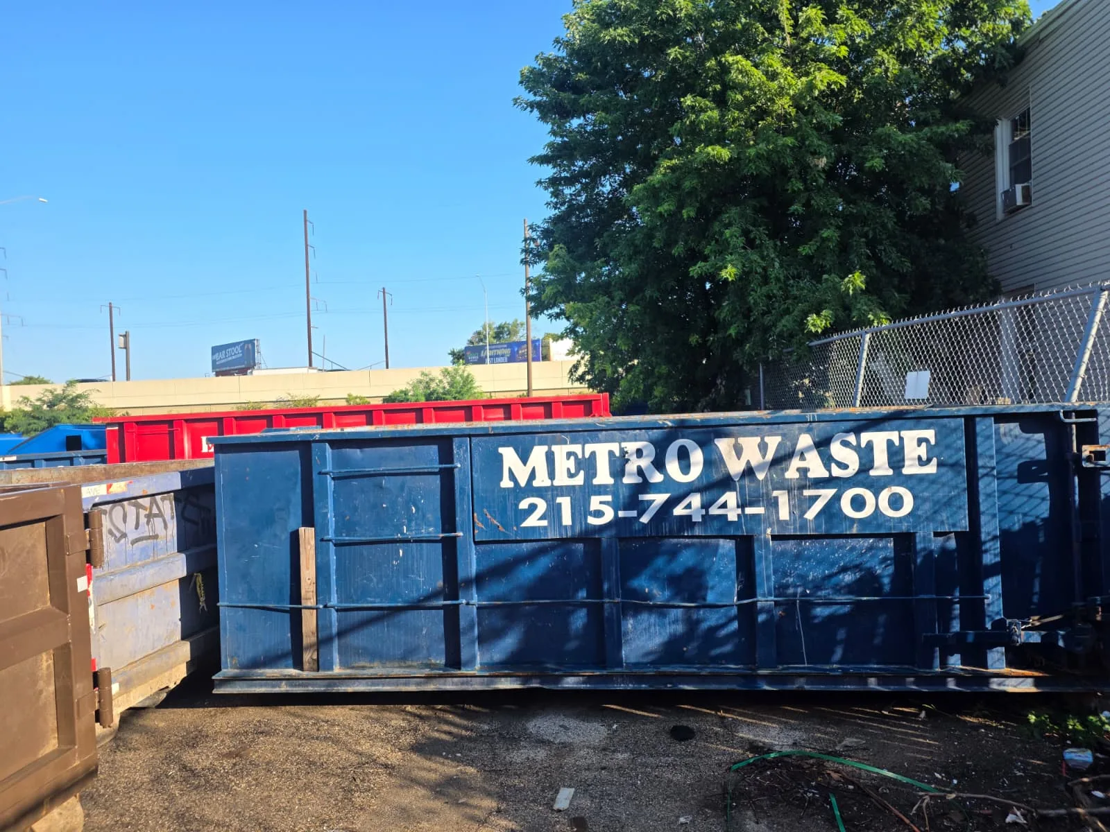 Metro Waste Solutions roll-off delivery in the Philadelphia metro area — real fleet photo 18
